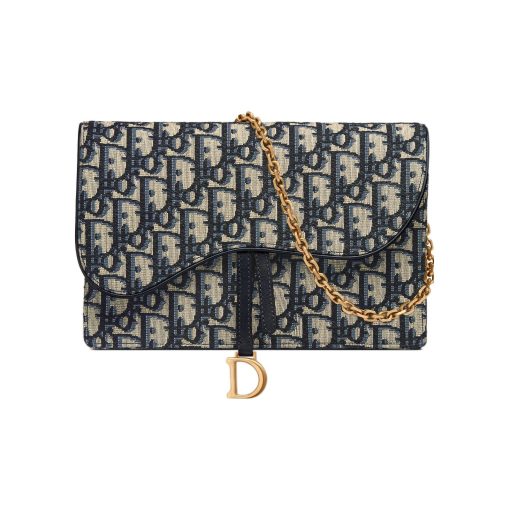 디올 새들 파우치 블루 디올 오블리크 자카드 S5620CTZQ-M928 #22*4*14cm