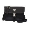 프라다 리나일론 앤 사피아노 레더 스마트폰 케이스 블랙 2ZH108-2BBD-F0002 #18*13cm