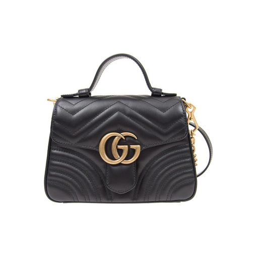 구찌 GG 마몽 미니 탑 핸들백 블랙 547260-DTDIT-1000 #21*8*15.5cm