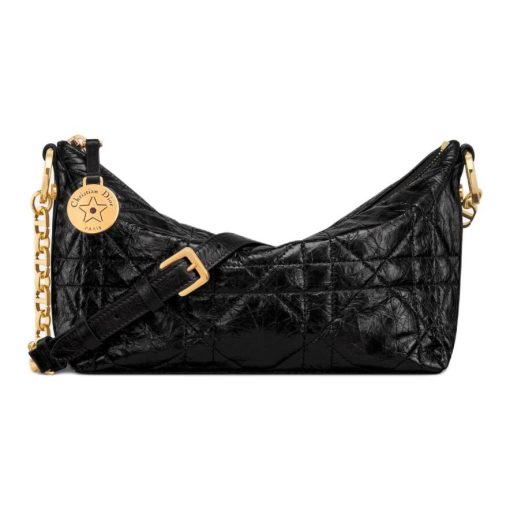 디올스타 호보 백 체인 블랙 크링클 S3202UNIO-M900 #28.5*10*14.5cm