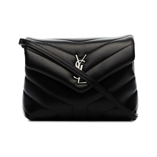 생로랑 마틀라세 Y 레더 실버 모노그램 루루 토이백 블랙 630951-DV706-1000 #20*7.5*14cm