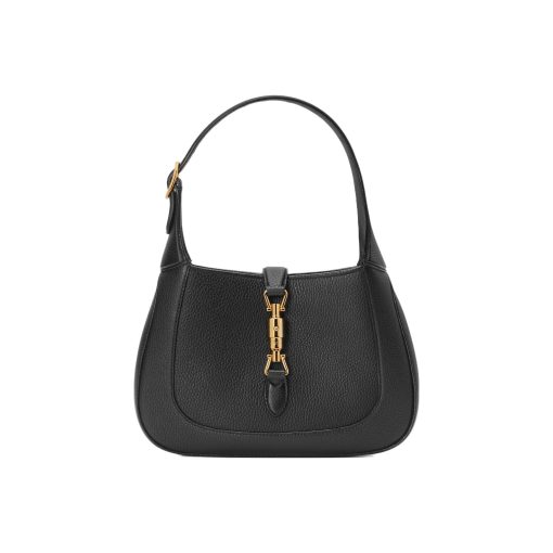 구찌 재키 1961 스몰 내츄럴 그레인 백 블랙 레더 636709-AZB0G-1000 #27.5*4*19cm