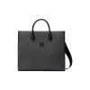 구찌 GG 슈프림 캔버스 인터로킹 G 미디움 토트백 블랙 674148-92THN-1000 #36*38.5*12cm