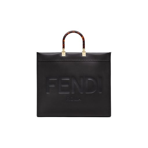 펜디 선샤인 라지 레더 쇼퍼 블랙 8BH372ABVLF0KUR #40.5*21.5*35cm