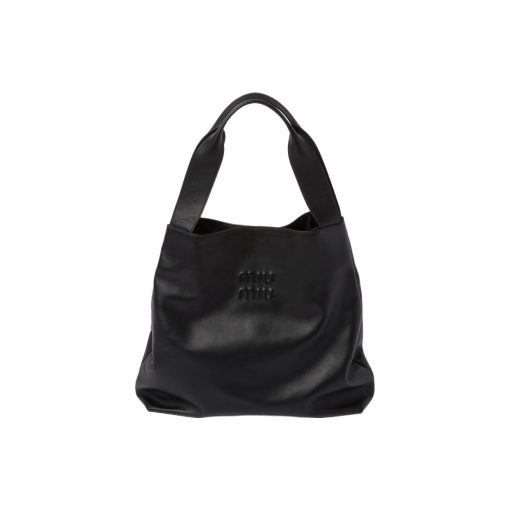 미우미우 레더 호보백 블랙 5BC119-2DDJ-F0002-V-OLM #39*11*38.5cm
