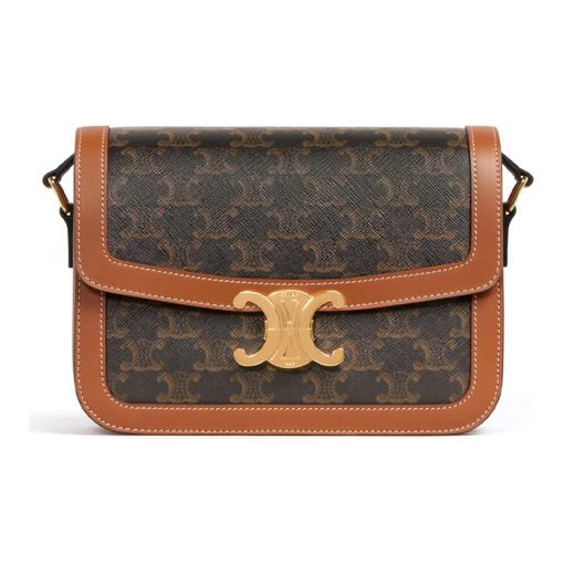 셀린느 클래식 트리옹프 백 트리옹프 캔버스 카프스킨 탄 191242BZ4-04LU #22.5*7.5*16.5cm