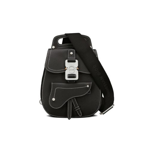디올 갤럽 미니 슬링백 그레인드 카프스킨 블랙 1ADBO022YKK-H00N #19*11.5*27.5cm