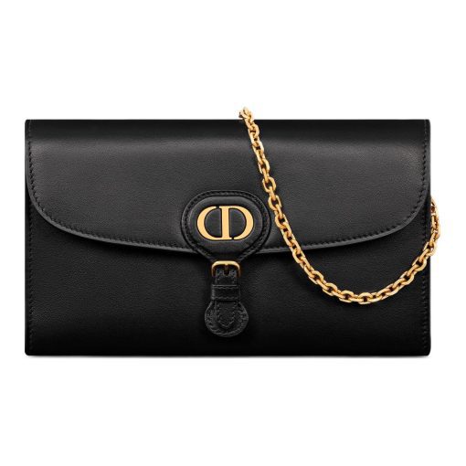 디올 바비 이스트 웨스트 체인 파우치 스무스 카프스킨 블랙 S5703UBPZ-M900 #21.5*4*12cm
