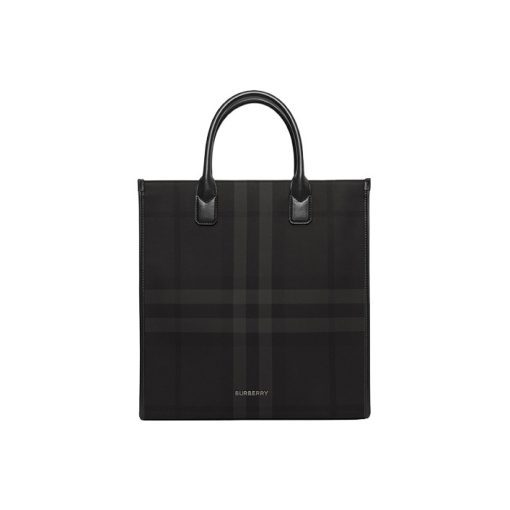버버리 슬림 버티컬 데니 토트백 차콜 80629511 #36*9*37.5cm