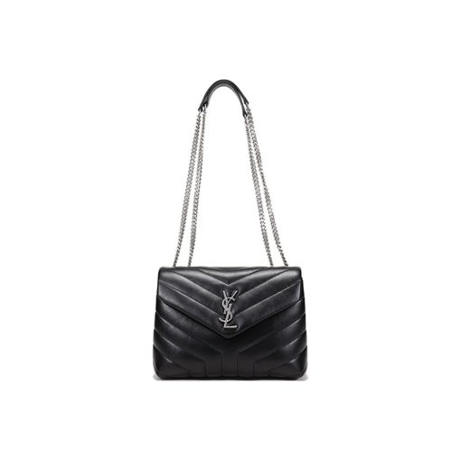 생로랑 마틀라세 Y 레더 실버 모노그램 루루 스몰백 블랙 494699DV7261000 #23*9*17cm