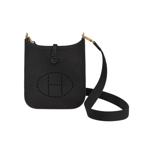 에르메스 에블린 16 아마존 백 클레망스 & 골드 하드웨어 누아 H069426CCAV #16*5*18cm