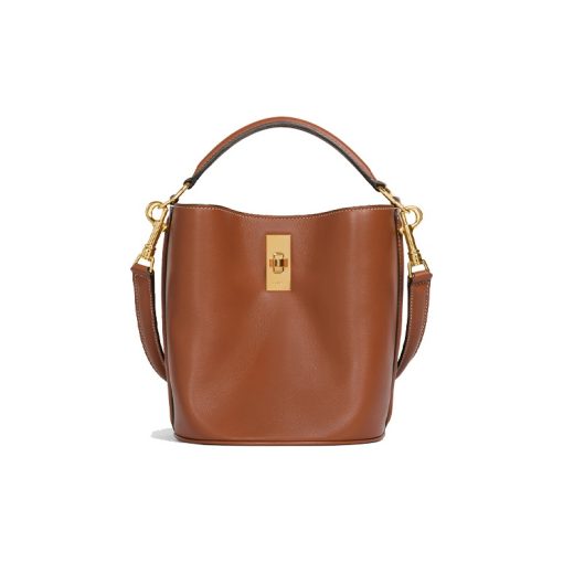 셀린느 스무스 카프스킨 틴 버킷 16 탄 197573CR4-04LU #16*16*18cm