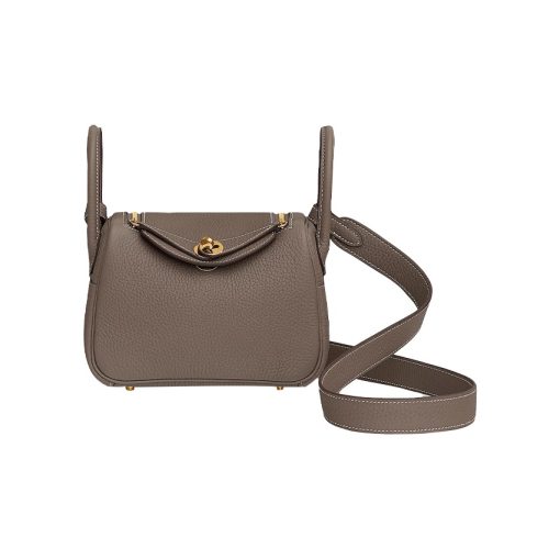 에르메스 린디 미니백 클레망스 & 골드 하드웨어 에뚜쁘 H079086CC18 #19.5*9.5*12.5cm