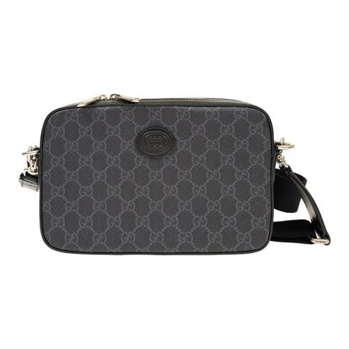 구찌 숄더백 인터로킹 G 블랙 슈프림 703468-92THF-1000 #24.5*4.5*16cm