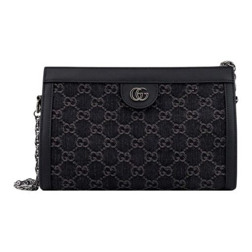 구찌 오피디아 GG 스몰 숄더백 블랙 그레이 데님 503877-FAC2F-8450 #26*8*17cm