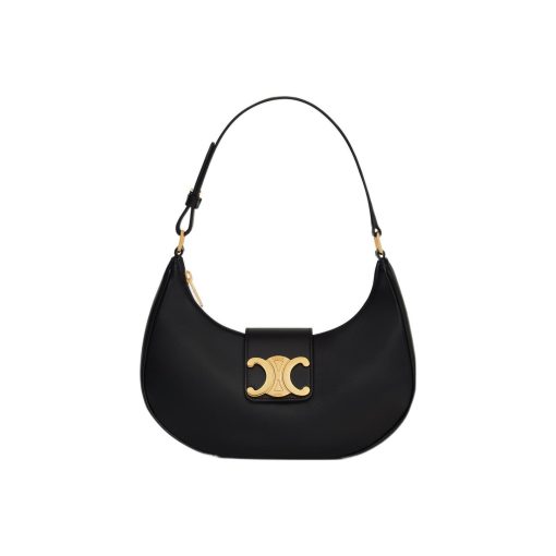 셀린느 미디움 아바 트리옹프 백 스무스 카프스킨 블랙 114493DGQ-38NO #24.5*9*17cm