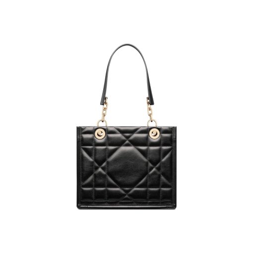 디올 스몰 디올 에센셜 토트백 아키까나쥬 카프스킨 블랙 M8720OZVJ-M900 #26.5*21*14cm