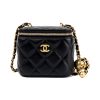 샤넬 스몰 체인 코스메틱 케이스 램스킨 & 골드 메탈 블랙 AP1447-B02916-94305 #11*8*9cm
