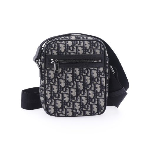디올 메신저 파우치 베이지 & 블랙 디올 오블리크 자카드 1ESPO200YKY-H27E #14.5*6*18cm