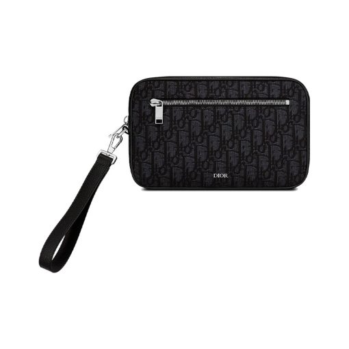 디올 토일레트리 백 블랙 디올 오블리크 자카드 2ESCA340YSE-H03E #24*5.5*15.5cm