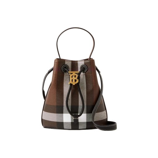 버버리 미니 TB 버킷백 다크 버치 브라운 80662131 #16.5*11*18.5cm