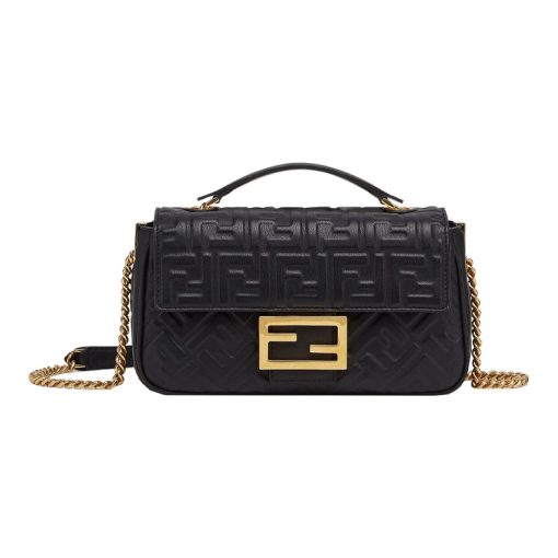 펜디 바게트 체인 미디 레더백 블랙 8BR793-AH9C-F1CFJ #24*7*14.5cm