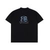 발렌시아가 더블 B 커시브 레터 프린트 라운드넥 반소매-90771741